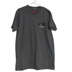 Bayside Heavy Weight "Rogue Spirits" Graphic T-Shirt L Gray USA